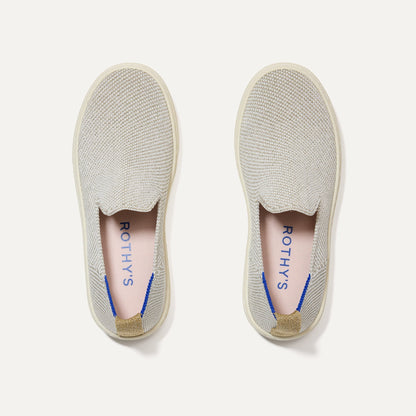 The Kids Sneaker in Diamond Twill shown from the top.