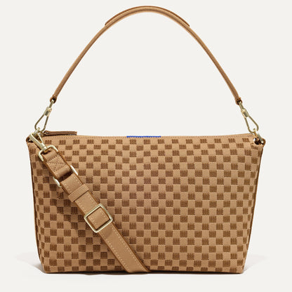 PDP |The Daily Crossbody Bag in Hazelnut shown from the front.