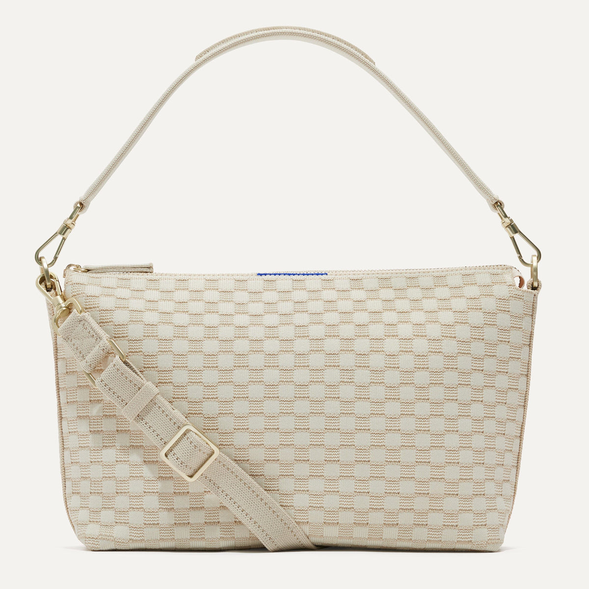 The Daily Crossbody Bag in White Sand shown from the front.