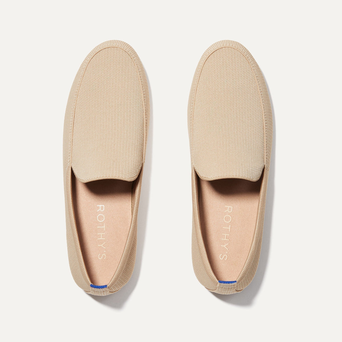 The Ravello Loafer in Sand shown from the top.