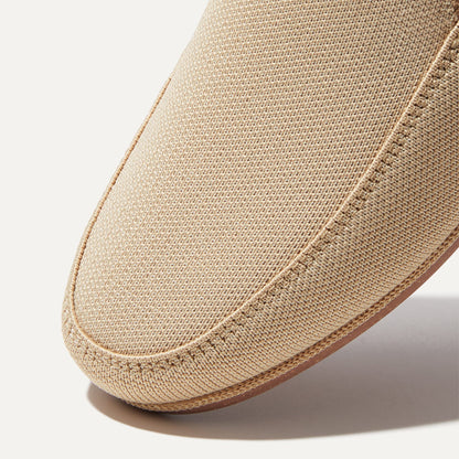 Close up of the toe and vamp of The Ravello Loafer in Sand.