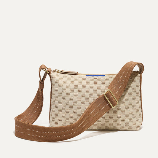 PDP |The Casual Crossbody in Vanilla Wafer, shown from the front.