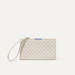 PLP |The Wallet Wristlet in Vanilla Basketweave, shown from the front.