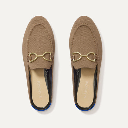 The Double Bit Loafer Mule in Portobello shown from the top.