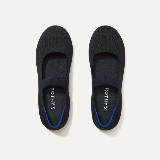 The Kids Mary Jane in Black shown from the top.