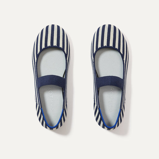The Kids Mary Jane in Sailor Stripe shown from the top.