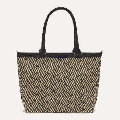 PDP |The Lightweight Zip Tote in Polar Zig Zag shown from the front.
