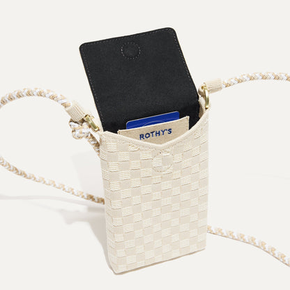 Close up of The Phone Crossbody interior slip pocket.