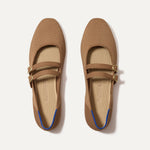 The Double Buckle Mary Jane in Java Chip shown from the top.