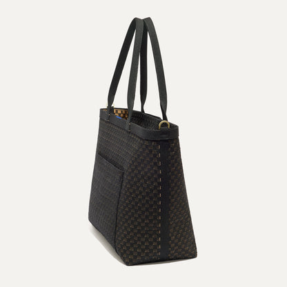 The Zip Travel Tote in Night Song shown from the side.